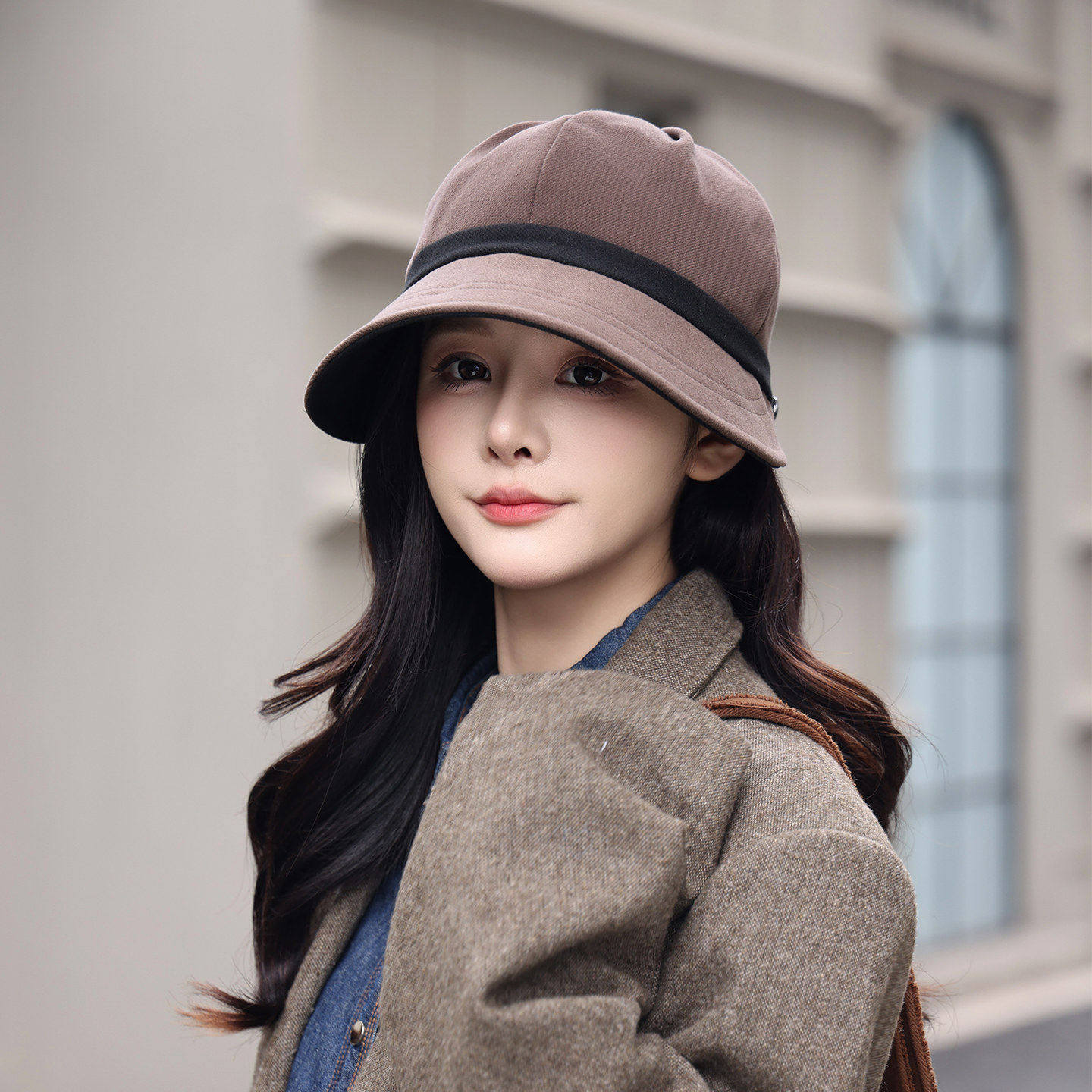 防晒遮阳素颜渔夫帽子女2026秋冬季新款显脸小大帽檐挂口罩鸭舌帽,运动包/户外包/配件,运动帽,淘宝优惠券,粉丝福利购,淘宝优惠卷