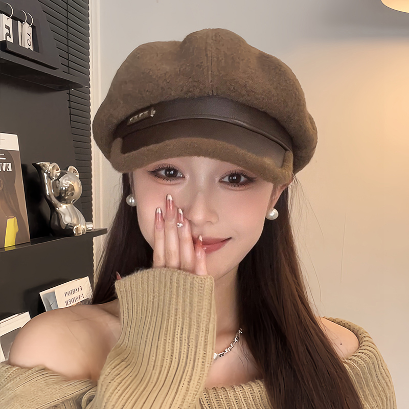 女士冬季帽子春秋季毛绒百搭加厚报童帽子女时尚百搭潮流保暖大头,服饰配件/皮带/帽子/围巾,帽子,淘宝优惠券,粉丝福利购,淘宝优惠卷