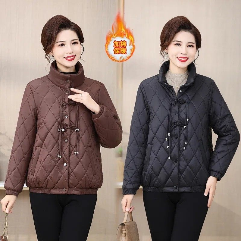 2025新款中年妈妈装秋冬装羽绒棉服中老年女冬季立领棉衣外套棉袄,女装/女士精品,羊绒衫,淘宝优惠券,粉丝福利购,淘宝优惠卷