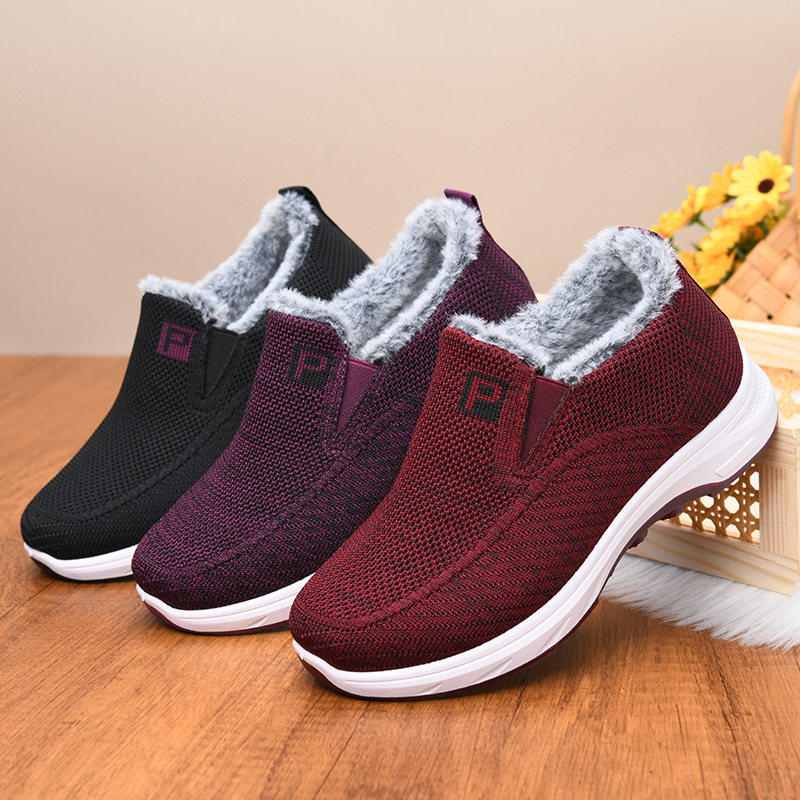 老北京布鞋女2026新款冬加绒中老年妈妈二棉鞋一脚蹬休闲运动棉鞋,女鞋,勃肯鞋/软木鞋,淘宝优惠券,粉丝福利购,淘宝优惠卷