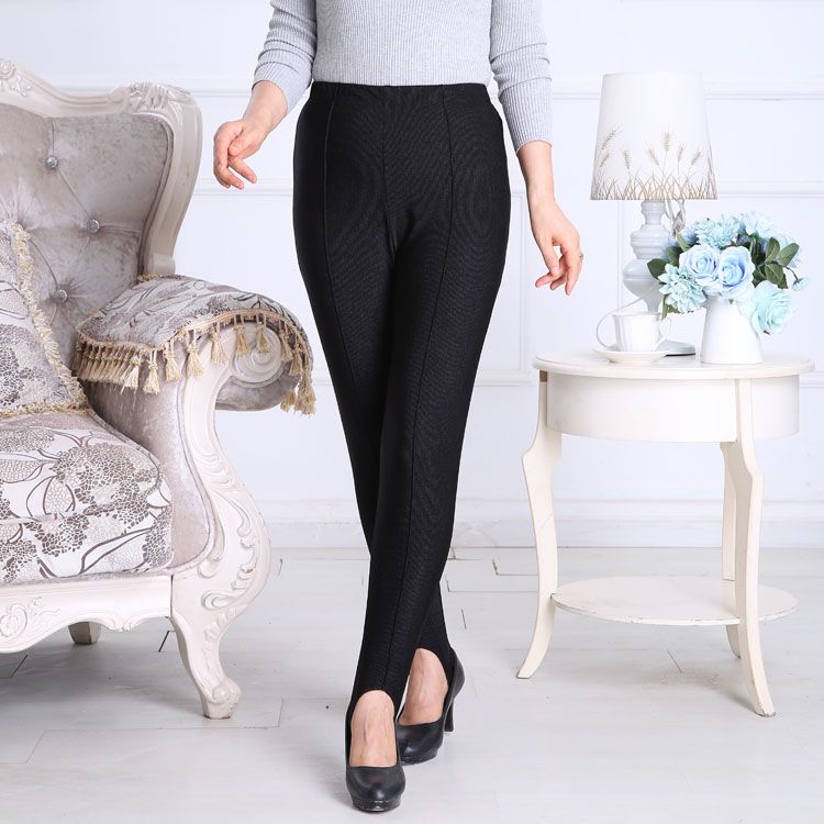 老式脚蹬裤款细条纹踩健美