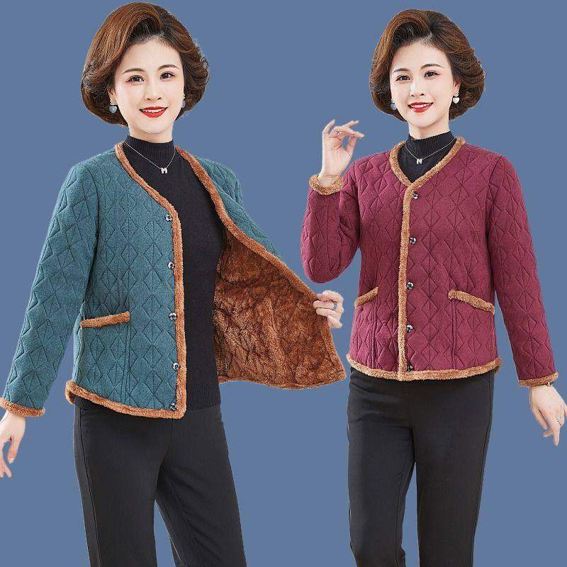 德绒加绒加厚保暖棉服外穿百搭中老年女装气质妈妈装加绒时尚棉衣,女装/女士精品,羊绒衫,淘宝优惠券,粉丝福利购,淘宝优惠卷