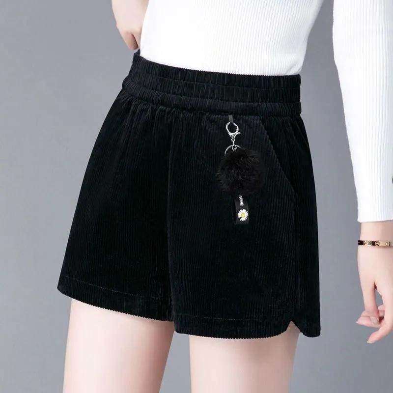 加绒加厚短裤女秋冬季新款外穿松紧高腰大码显瘦百搭阔腿靴裤时尚,女装/女士精品,大码裤装,淘宝优惠券,粉丝福利购,淘宝优惠卷