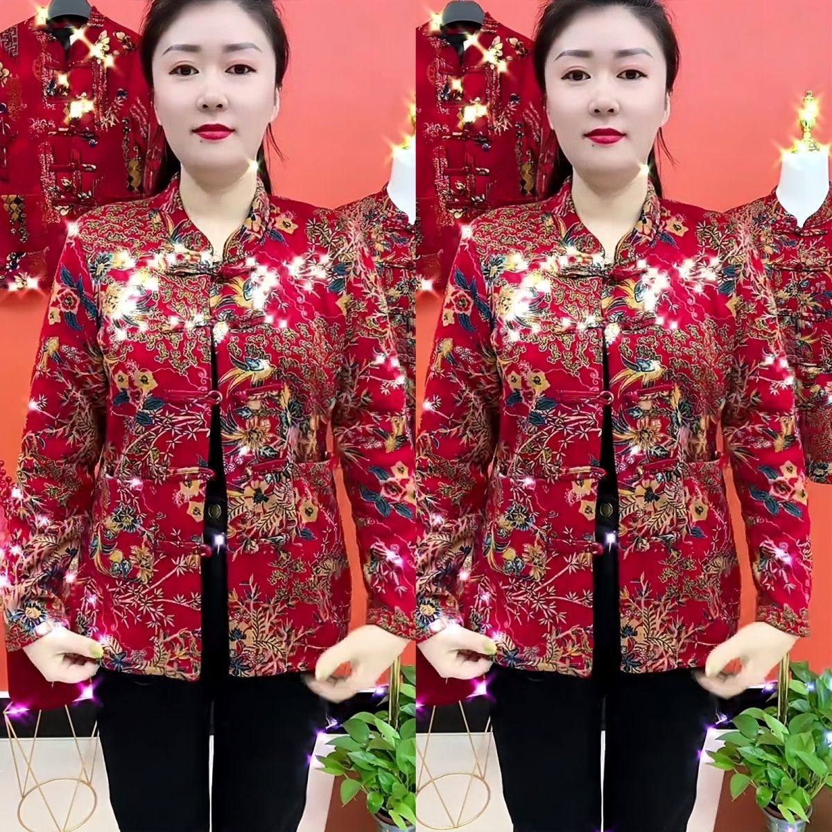 新春本历年加绒打底衫冬季民族风时尚小衫盘扣花色中老年妈妈衣服,女装/女士精品,羊绒衫,淘宝优惠券,粉丝福利购,淘宝优惠卷