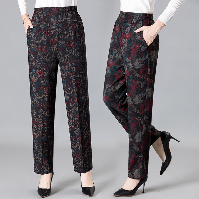 老奶奶花裤子羊羔绒大码长裤中老年秋冬高腰直筒裤女妈妈加绒棉裤,女装/女士精品,羊绒衫,淘宝优惠券,粉丝福利购,淘宝优惠卷