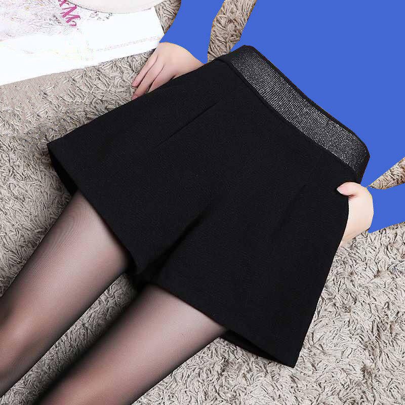短裤女秋2026新款高腰显瘦毛呢阔腿裤大码松紧腰外穿百搭秋冬靴裤,女装/女士精品,大码裤装,淘宝优惠券,粉丝福利购,淘宝优惠卷