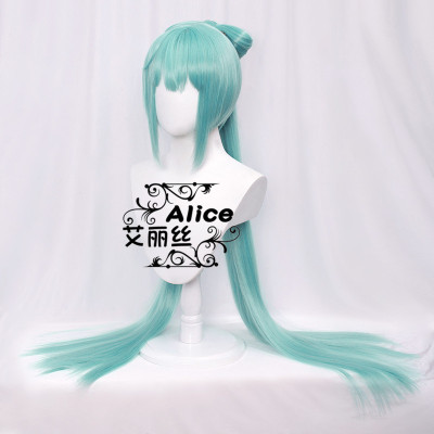 高档艾丽丝 v家 初音 miku 韶华旗袍 未来 cos假发 分体蝴蝶结马