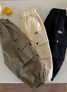 百搭儿童长裤2025秋款男童日系潮牌口袋工装裤宝宝小童休闲束脚裤