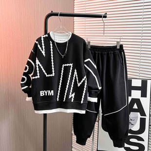 童装男童春装套装2025新款中大童春秋款运动衣服儿童春季卫衣潮装