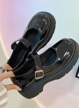 大码女鞋41—43日系圆头小皮鞋女韩版百搭jk英伦风厚底玛丽珍鞋42