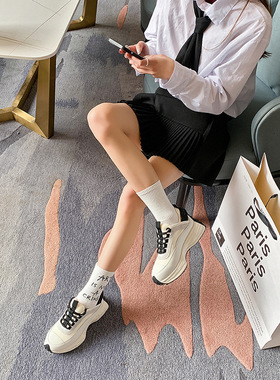 老爹鞋女年春秋新款阿甘小蛮腰百搭学生运动鞋