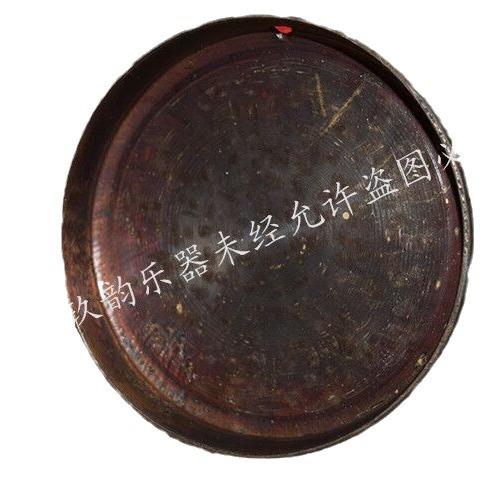 青铜老式旧黑面铛子11.5小月锣平面底叮当锣碗锣云锣小铛子法器