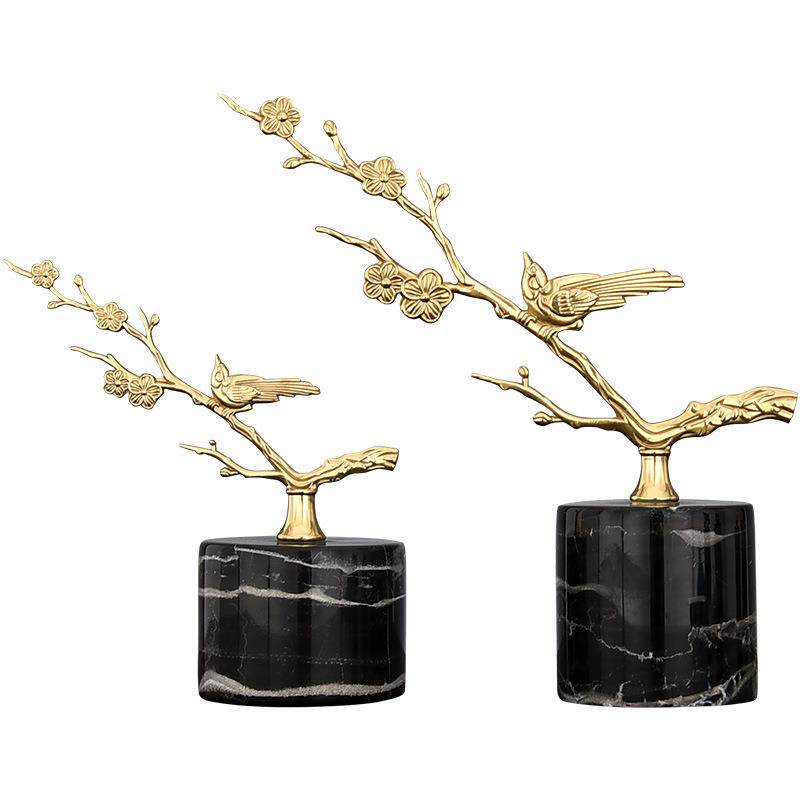 黄铜喜上枝头客厅酒柜装饰品摆件结婚礼物实用闺蜜送新人新婚夫妇