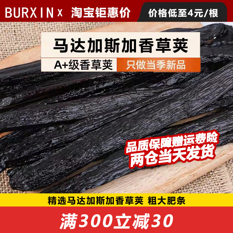 BURXIN马达加斯加香草荚香草精香草棒粗大肥条香味浓特A级香草夹
