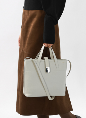 BERACAMY苝佧Folklore托特包大容量通勤牛皮女包单肩小众斜跨包