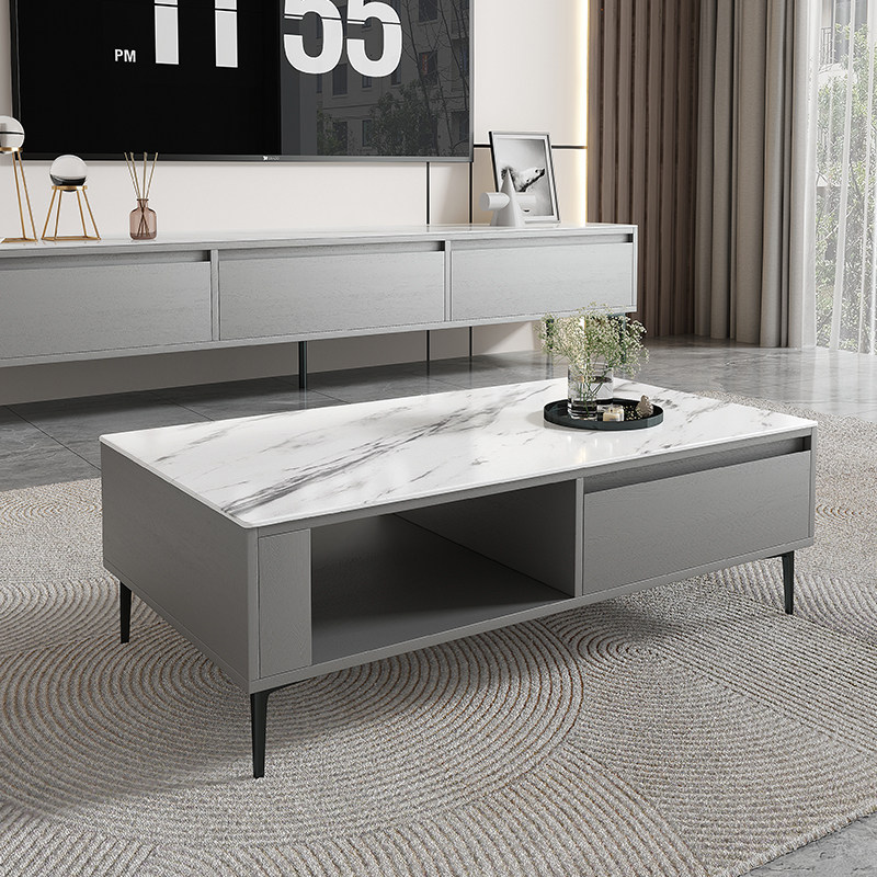 岩板悬浮电视柜茶几组合现代简约客厅家用小户型意式轻奢网红桌子,住宅家具,茶几,淘宝优惠券,粉丝福利购,淘宝优惠卷