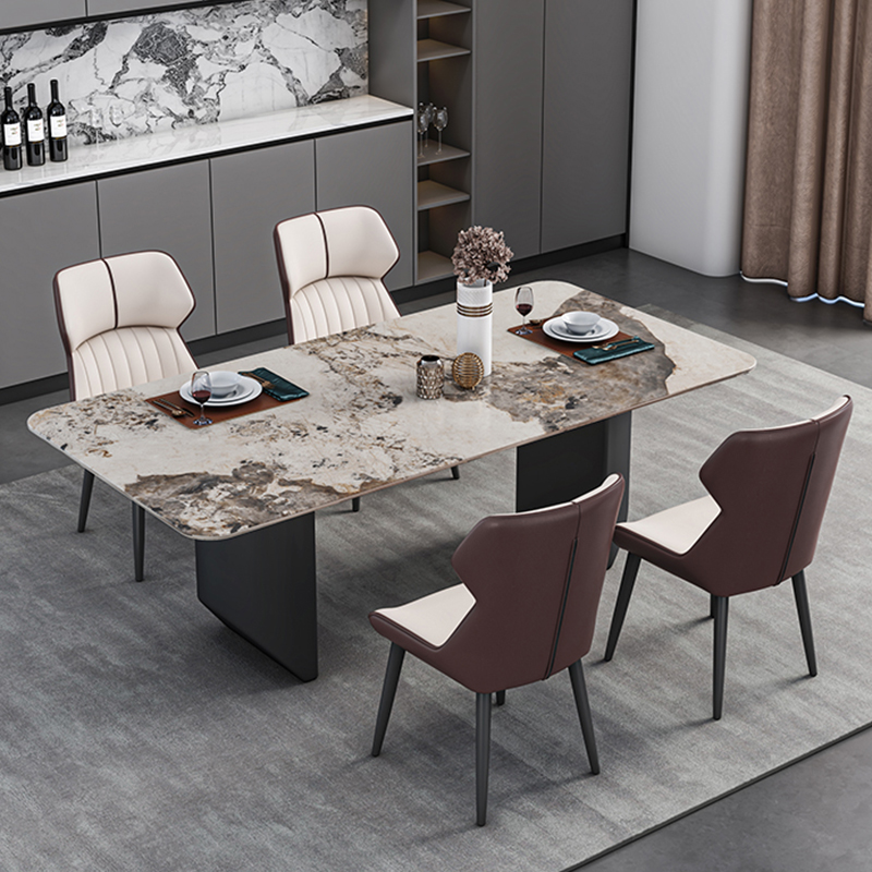 意式潘多拉岩板网红高级餐台