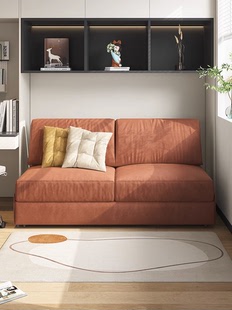 沙发床可折叠双人简约小户型客厅多功能伸缩布艺两用无扶手沙发床