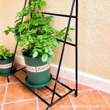 欧式铁艺花架落地式植物爬藤架室外带底座阳台铁线莲支架可