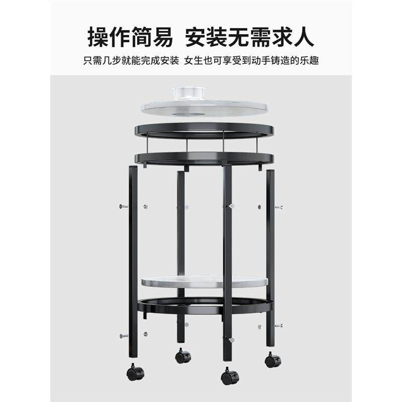 麻将桌茶几茶水架棋牌室专用打牌茶水台可移动置物架茶水桌小边几