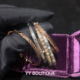 YYBOUTIQUE 镯子高颜值奢华镶钻精美 手镯满钻带钻钻石时尚