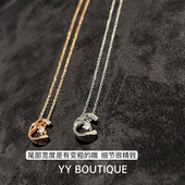 YYBOUTIQUE肉眼与真钻无差精品项链钻石项链锁骨链18k