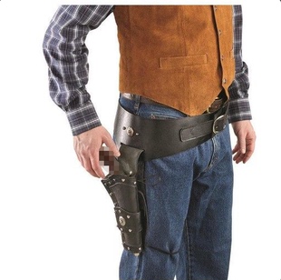 2025欧美外贸朋克中世纪枪套带复古垮腰皮具wish