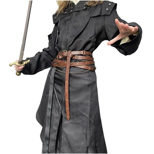 复古腰封维京海盗2条组合装多层身体链皮带腰带朋克cosplay男女