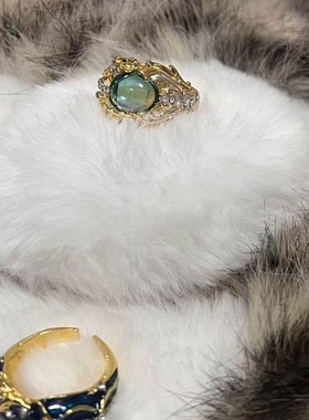 Wave Ring 海洋系列海浪树脂戒指女士波浪开口戒活戒