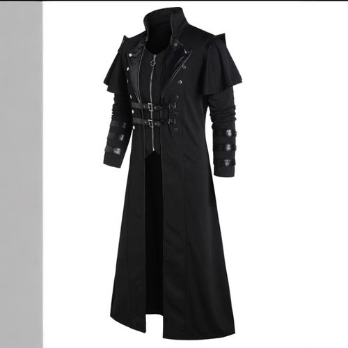 中世纪文艺复兴朋克外套衣舞台剧表演道具万圣节复古长款开叉风衣