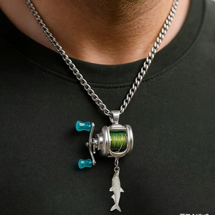 Set渔线轮首饰套装 奇趣个性 Jewelry Reel 礼物 便捷新Fishing