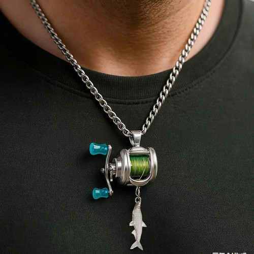 奇趣个性便捷新Fishing Reel Jewelry Set渔线轮首饰套装礼物