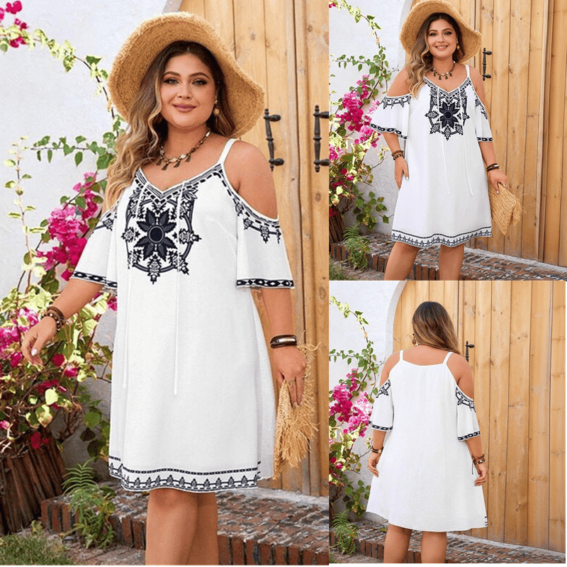 Plus size summer women dresses big size lady Strapless skirt