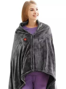 USB Warm Shawl Blanket Coral Velvet Electric Heating Blanket