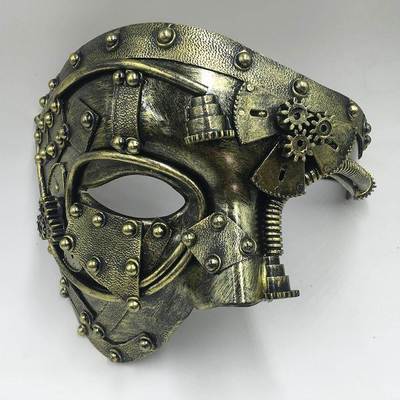 Steampunk Phantom Masquerade Cosplay Mask Ball Half Face