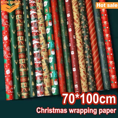70*100cm Christmas wrapping paper Gift packing paper wrapper