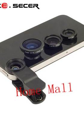 Fisheye Lens 3 in 1 mobile phone lenses fish eye +wide angle