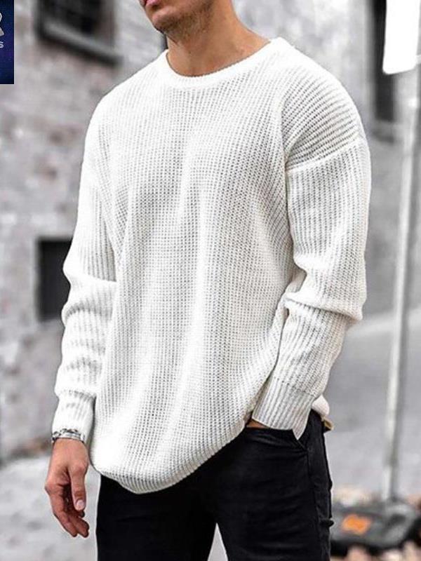 2023 sweater men knitted新款宽松休闲男士毛衣长袖针织套头上衣