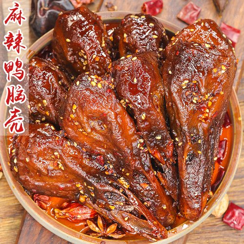 麻辣鸭头肉香四溢麻辣过瘾解馋爽