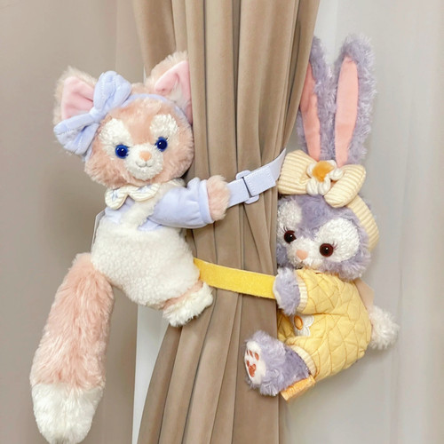 迪士尼车饰 懒懒在一起玲娜贝儿星黛露窗帘扣绑带公仔钥匙扣挂件