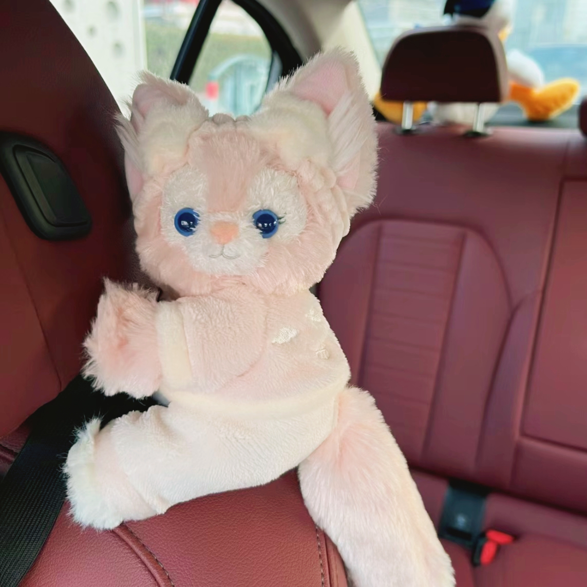 特斯拉车饰 星黛露窗帘扣汽车绑带可爱公仔玲娜贝儿狐狸汽车摆件