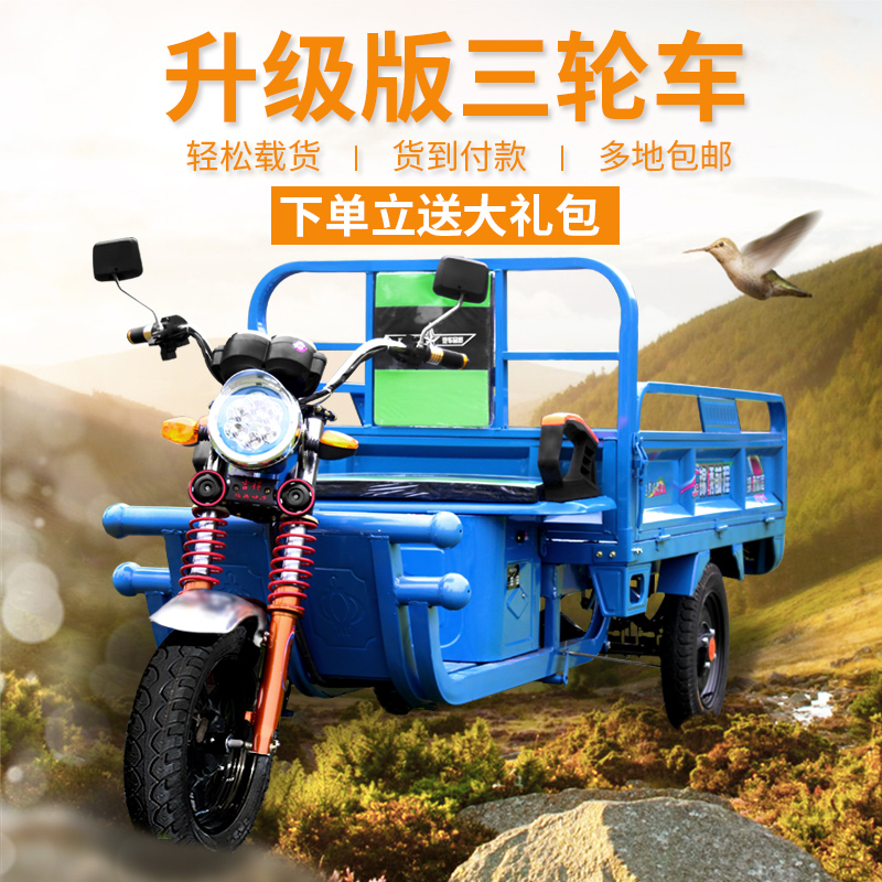 电动三轮车家用小型农用车电瓶车拉货电动车货车载重