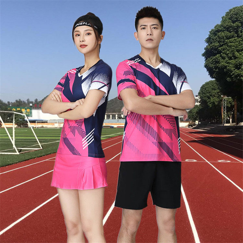 羽毛球服透气运动套装男女训练