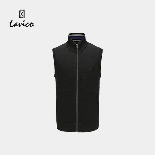 【商场同款】Lavico/朗维高男士时尚休闲100%绵羊毛立领马甲