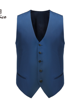 【商场同款】Lavico/朗维高男士商务正装西服马甲鸭青色婚庆