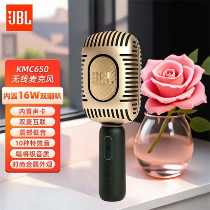 JBL KMC650话筒音响一体麦克风无线蓝牙手机家用聚会户外K歌神器