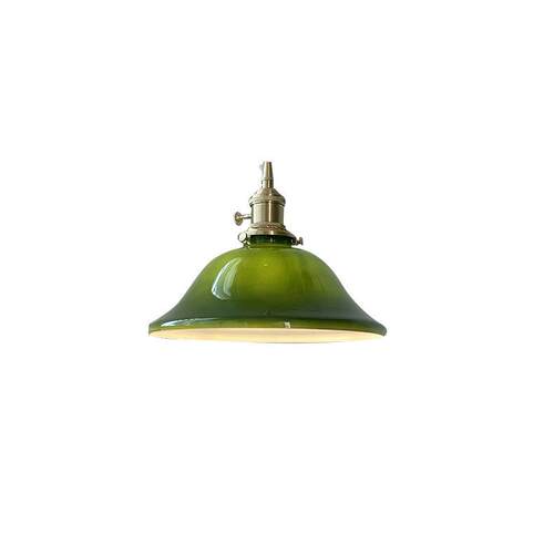 老上海民国怀旧艺术田园灯具餐厅吧台民宿咖啡厅绿色玻璃复古吊灯