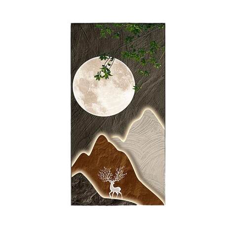 空间延伸玄关装饰画现代简约入户走廊过道挂画高级感抽象竖版壁画