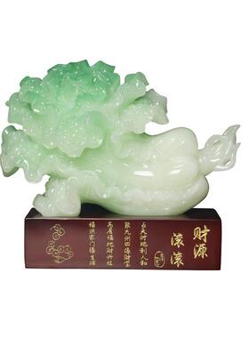 财源滚滚白菜摆件家用客厅玄关入户酒柜店铺公司前台开业乔迁礼物