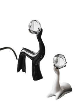 定制高档轻奢水晶麋鹿酒柜摆件电视柜红酒柜客厅玄关装饰品摆件